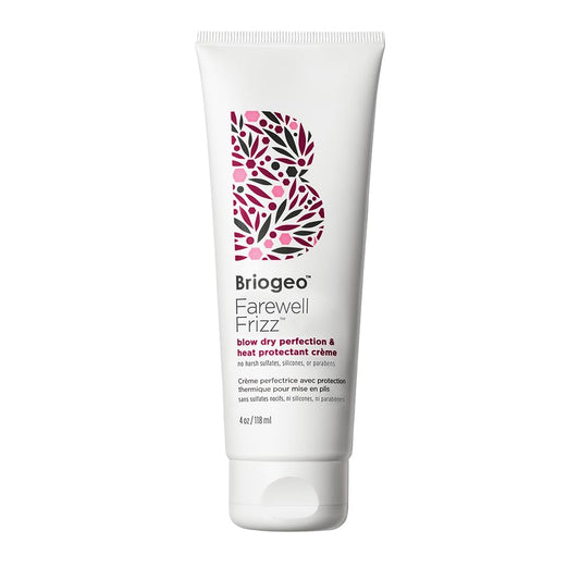 Briogeo Farewell Frizz Blow Dry Perfection & Heat Protectant Crème | Silicone-Free Styling Cream for Frizz Control, Smoothness & Shine | Protects Up to 450°F | Vegan & Cruelty-Free | 2 oz