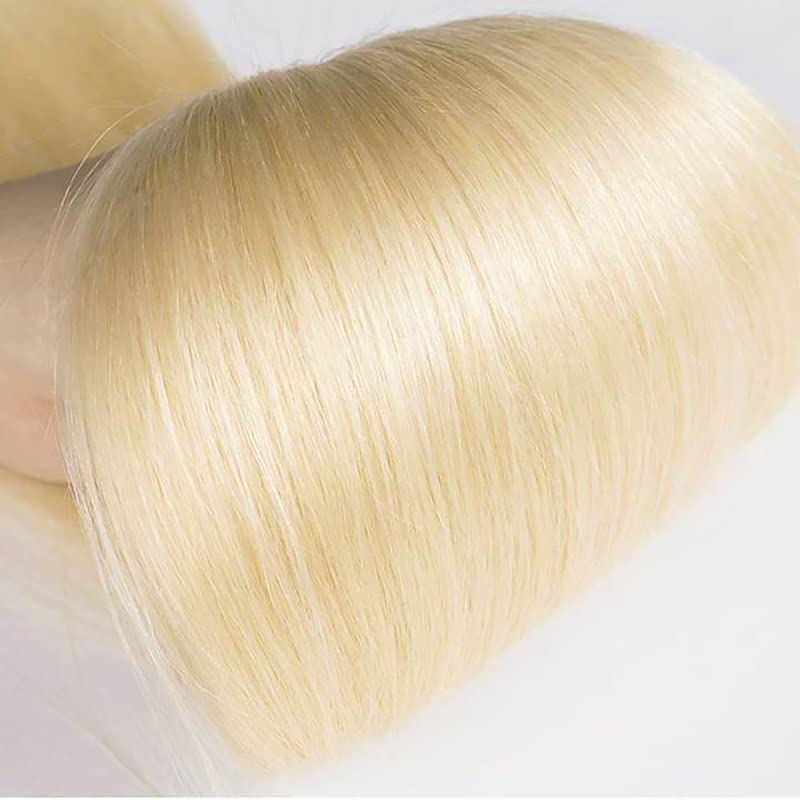 Blonde Bundles - 613 Blonde Straight Human Hair Extensions | Unprocessed Brazilian Virgin Remy | 22-26 Inch Soft Weave