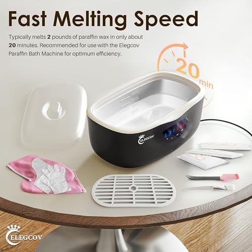 Paraffin Wax Refills-10 Pack Unscent Paraffin Wax for Hand and Feet, Parrafin Wax Blocks for Wax Machine, Parafin Wax Bath, Relieves Muscle Fatigue, Deeply Hydrates, Moisturizes and Nourishes