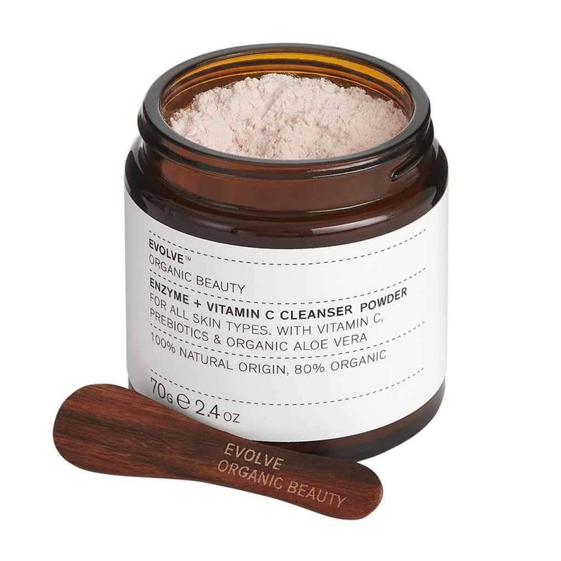 Evolve Organic Beauty Natural Enzyme Cleanser Powder - Vegan, Small Batch | 2.4 oz (70 ml)