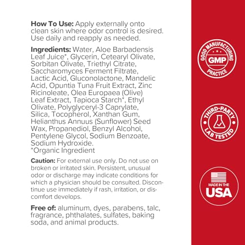 O Positiv URO Intimate Whole Body Deodorant Cream ? Dermatologist Tested, Hypoallergenic, Non-irritating, Aluminum Free, Unscented, Dries Clear ? Odor & Moisture Control, Anti-Chafing ? 3 Oz Tube