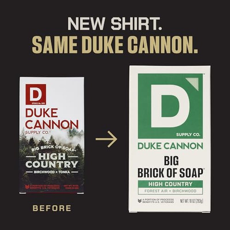 Duke Cannon Supply Co. Large Brick Bar Soap Bundle - Men's Soap with Masculine Scents - USA-Made - All Skin Types - Wayfinder, High Country, Superior, & Sawtooth - 10 oz (4 Pack)