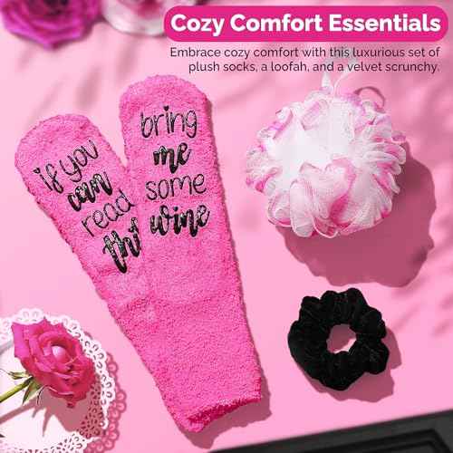 Birthday Gifts for Women, Happy Birthday Gift Box for Mom Her Girlfriend Sister Wife Grandma Bestie Bff, Pink Self Care Gifts Unique Get Well Gifts Relaxing Spa Gift Basket Set, Mothers Day