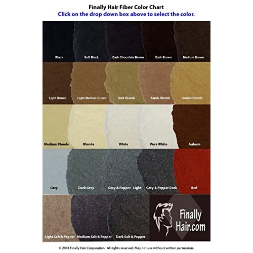 Finally Hair Keratin Hair Building Fibers for Hair Thickening Fiber Hair Loss Concealer. (Light Grey & Pepper)