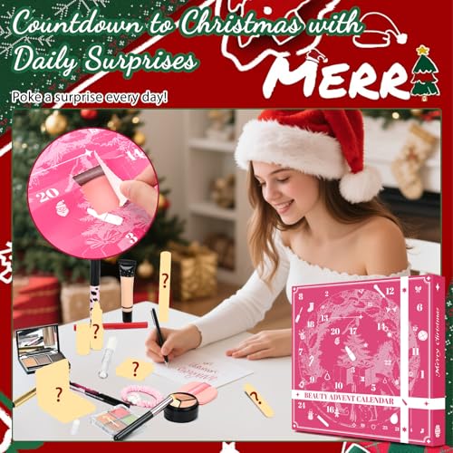 Makeup Advent Calendar 2025 for Teen Girls & Women£¬24 Days Christmas Countdown Calendar Makeup Gift Set, 2025 Xmas Gift Surprise Box Calendar Full Beauty Kit