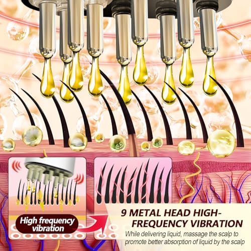 Minoxidil Applicator, Hair Oiling Applicator, Root Comb Applicator£¬Scalp Oil Dispenser, 2-in-1 Hair Growth Oil Applicator and Scalp Massager for Hair Treatment and Growth