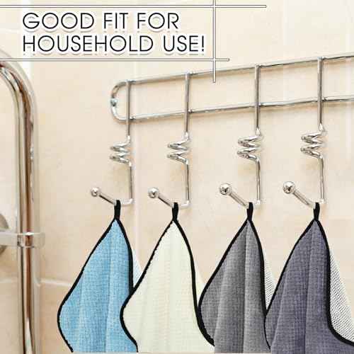 Juexica 8 Pcs Exfoliating Washcloth Men Wash Face Cloth Rustic Dual Sided Bath Washcloth 9.8 x 9.8'' Facial Scrubber Men Exfoliating Shower Towel for Body and Face (Waffle Pattern,Light Color Series)