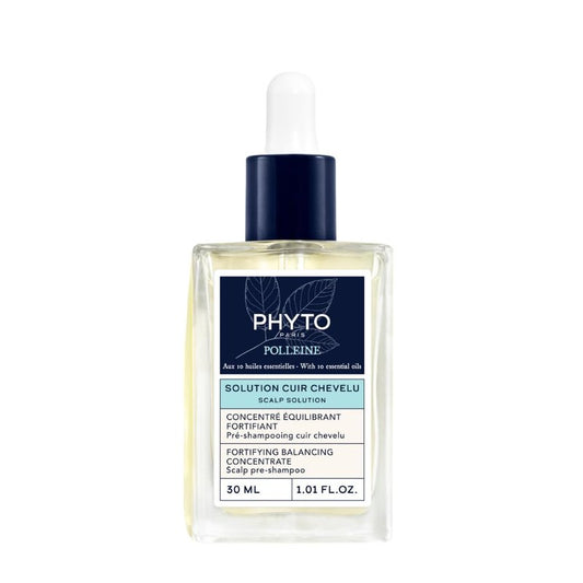 PHYTO POLLEINE Fortifying Balancing Concentrate – 100% Plant-Based Pre-Shampoo Scalp Treatment with 10 Essential Oils – Cleanses, Soothes & Revitalizes All Scalp Types – 1.01 fl oz