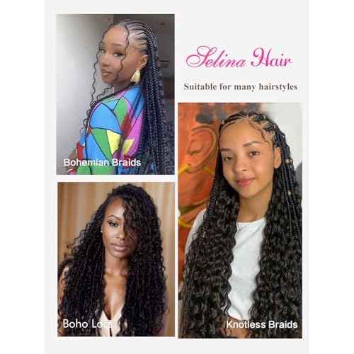 Selina Human Braiding Hair 2 Bundle Loose Deep Human Hair Bulk Micro Braiding Hair Human Hair Deep Wave Bulk Human Hair For Braiding Natural Black Color (100g Loose Deep, 20inch)