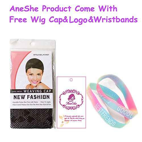 ANESHE Anime Cosplay Wigs Red and Black for Women Long Curly Hair Lolita Style Wigs (Red+Black)