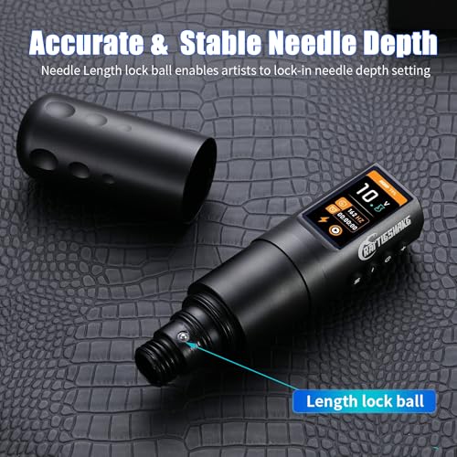 Rattlesnake Rotary Tattoo Machine Pen V4 Digital LED Display 4.2mm Stroke Length with Extra Battery