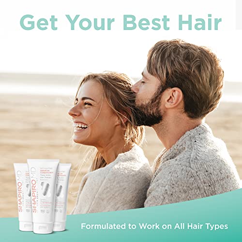 Shapiro MD Hair Growth Experts Hair Loss Leave-in Conditioner, DHT Fighting Vegan Formula for Thinning Hair Developed by Dermatologists, Experience Healthier, Fuller Thicker Hair - 1 Month Supply