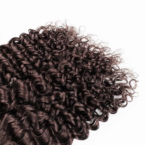 Hair 28-32 Inch Color #4 Brazilian Dark Brown Kinky Curly Virgin Hair Bundles - 3 Brown Curly Human Hair Bundles