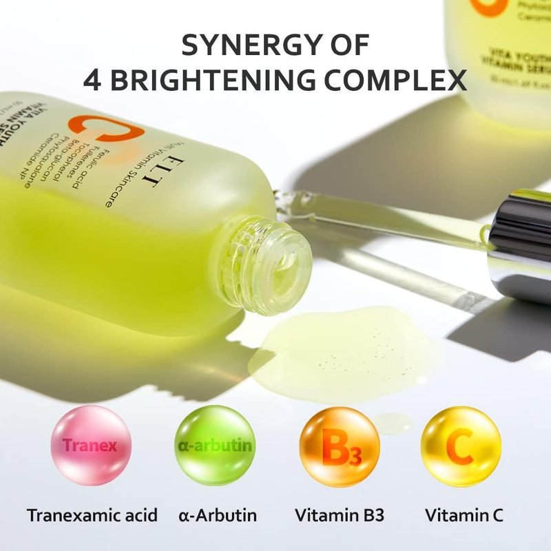 ELT Vita Youth Vitamin C Serum 1.69fl.oz.(50ml) Ultra Hydration Serum Korean Glass Skin Korean Skincare (Pack of 2) Eltcosmetics