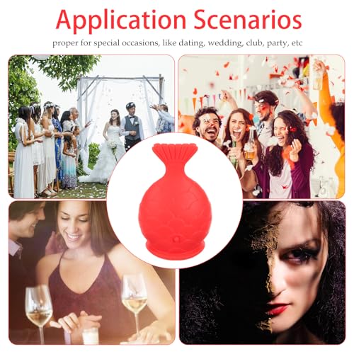 Silicone Fish Lip Filler (red) Tools Reusable Lip Enhancer Lip Silicone Plumper Lip Plumping Device Lip Suction Plumper Womens Lip Plumper Lip Silicone Plumping Device