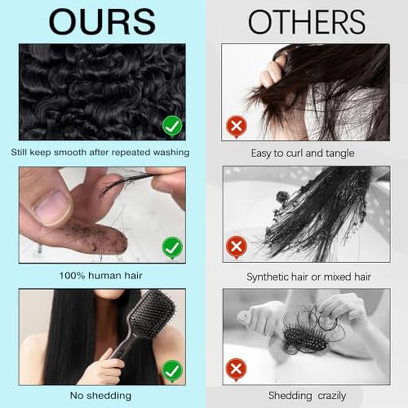 Younsolo Burmese Curly Bundles Human Hair 16 18 20 Inch 14A Curly Bundles Human Hair 100% Unprocessed Wet and Wavy 3 Bundles 3c4a Burmese Curly Water Wave with Spiral End Hair Extensions Natural Black