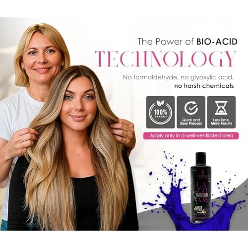 Lazzios Caviar Organic Hair Protein ? Brazilian Straightening Treatment ? Formaldehyde-Free, Anti-Frizz Hair Organic Formula with Hyaluronic Acid, Hydrolyzed Keratin, Caviar Extract ? (120ml)