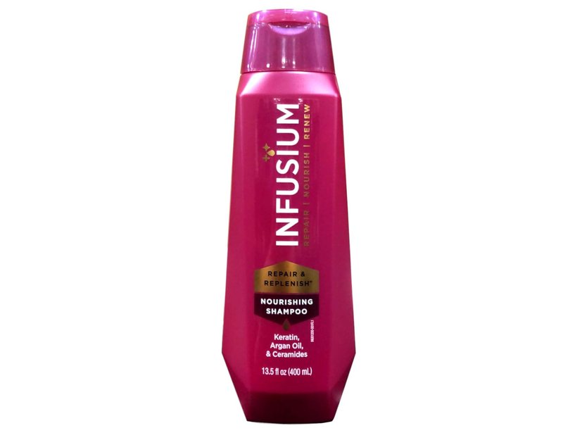 Infusium Professional Shampoo 13.5 oz, Conditioner 13.5 oz, and Leave-In Treatment 11 oz Set - Repair & Replenish - 3 Bottles