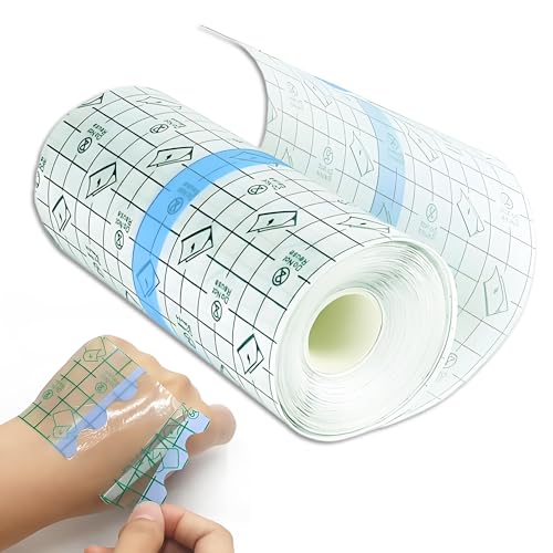 Rayyl Tattoo Aftercare Bandage Second Skin Covers Roll 6" x 2 Yard - Tattoo Waterproof Film Aftercare Bandage Waterproof, Second Skin Cover up Tape Transparent Film Healing Protective (6" x 2 Yard)