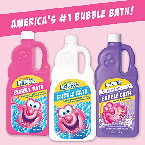 Mr. Bubble Extra Gentle Bubble Bath - Hypoallergenic, Tear Free Bubble Bath Solution Perfect for Sensitive Skin (Pack of 2 Bottles, 16 fl oz Each)