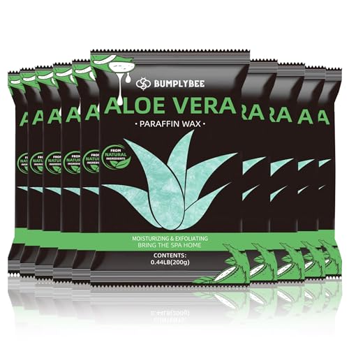 Paraffin Wax for Hand and Feet, 10 Pack Aloe Vera Paraffin Wax Refills for Paraffin Wax Machine, Hand Wax Paraffin Wax Bath, Foot Wax Paraffin Bath, Moisturizing Hands Feet, Deep Hydration