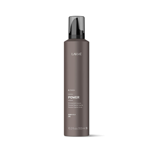 LAKMÉ K.Finish Power Strong Hold Hair Mousse, Volumizing Mousse, Extreme Hold, Frizz Control, 10.2 Fl Oz