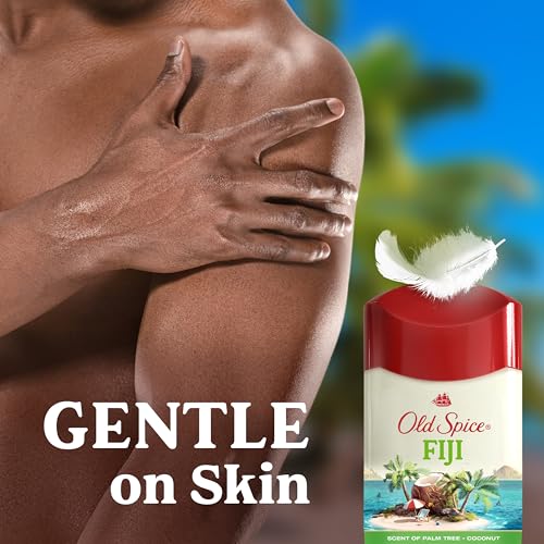 Old Spice Dry Feel Antiperspirant Deodorant for Men, 24/7 Freshness, 24/7 Sweat & Odor Protection, Gentle on Skin with Skin Conditioners, Fiji with Palm Tree + Coconut Scent, 2.6 oz (Pack of 3)