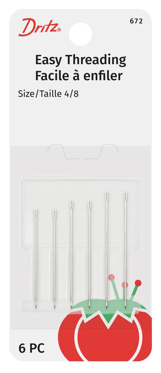 Dritz 672 Easy Threading Hand Needles, Nickel (6-Count)