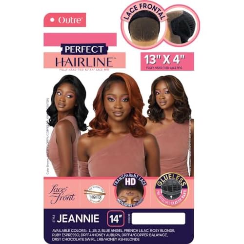 Outre Lace Front Wig - Perfect Hair Line 13X4 - Jeannie (JET BLACK 1)