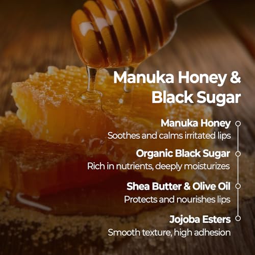 SKINFOOD Honey Sugar Lip Sleeping Mask, Lip Mask for Overnight, Korean Lip Care Product for Severely Chapped Lips, Hydrating Lip Butter for Dry Lips, Manuka Honey Lip Balm (0.71 fl. oz.)