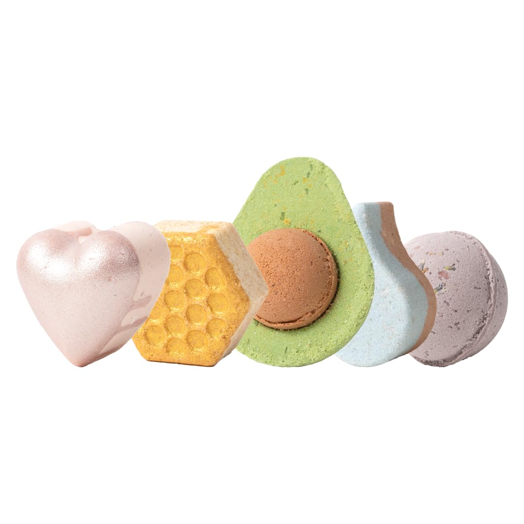Pacha Soap Co. Froth Bath Bombs 3-Pack - Handmade Bath Bomb Set with Nourishing, Moisturizing, Premium Ingredients and Essential Oils, Clean & Cruelty-Free, Handcrafted in The USA, 5-Pack