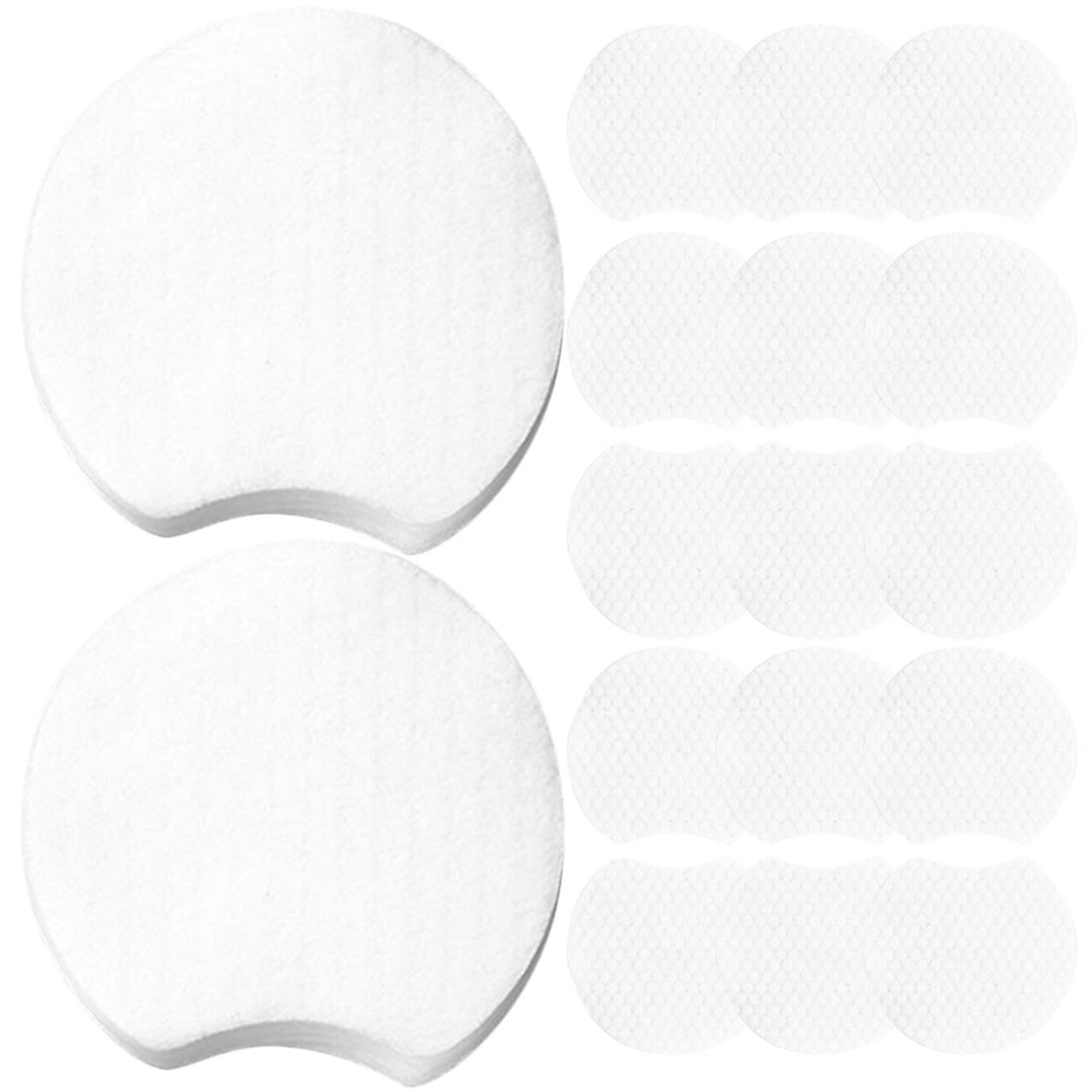 CALLARON 1200Pcs Disposable Semi-Circular Makeup Remover Pads Thick Cotton Rounds for Facial Cleansing and Daily Use Travel Friendly