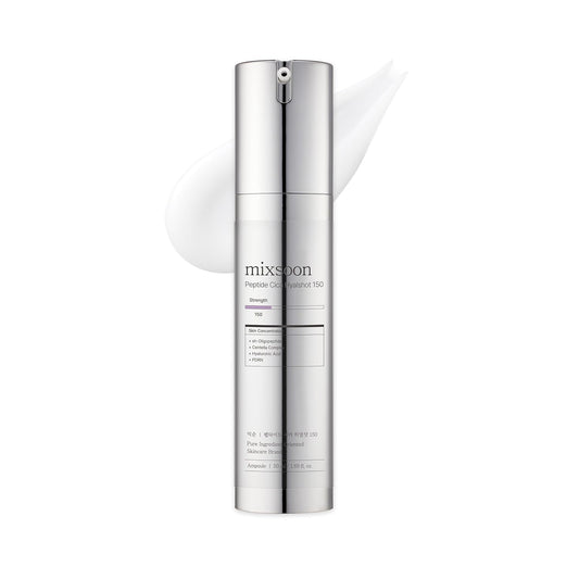 mixsoon Peptide Cica Hyalshot 150 - Firming, Soothing and Moisture-Boosting Ampoule Serum, Lightweight Formula for Radiant, Balanced Skin 50ml / 1.69 fl.oz. Korean Glass Skin Care
