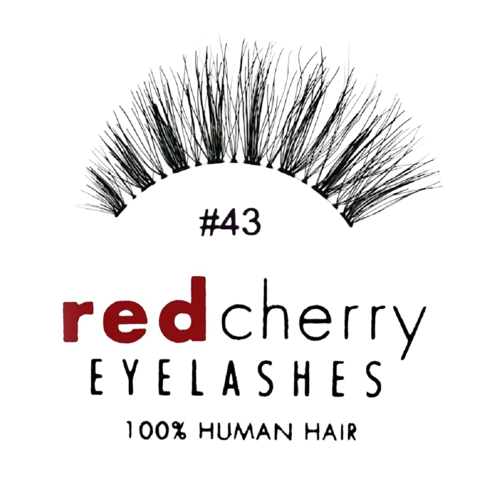 False Eyelashes #43 - Red Cherry Professional Quality | 6 Pairs for Stunning Volume