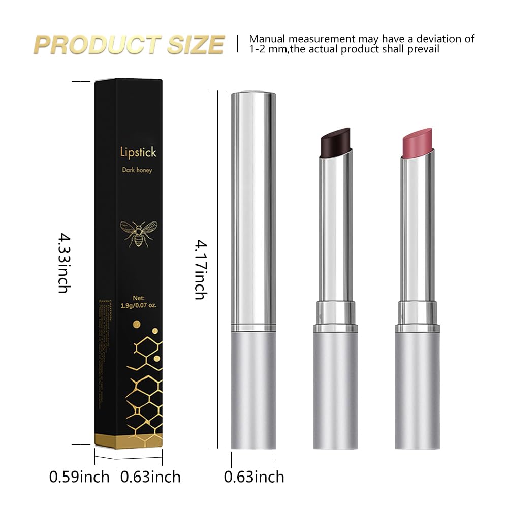 FeiCuiYun 2Pcs Black & Pink Honey Tinted Lip Balm Lip Gloss Lipstick, Sheer Hydrating Lip Gloss Tint, Moisturizing Lip Color for All Skin Tones, Nourishing Lip Balm with Natural Black Cherry