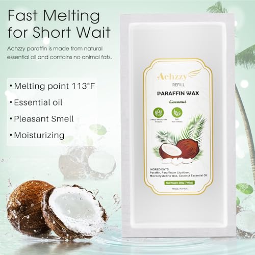 Natural Paraffin Wax Refills, 12-Pack Paraffin Wax Blocks of Coconut Scent for Paraffin Bath, Paraffin Wax for Hand and Feet for Deep Hydration, Moisturizing and Nourish(Coconut)