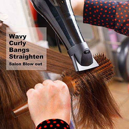 BESTOOL Round Hair Brush for Women or Men, Boar Bristle Large Round Hairbrush for Quick Blowout, Add Shine/Volume, Minimize Damage (2.8 Inch)