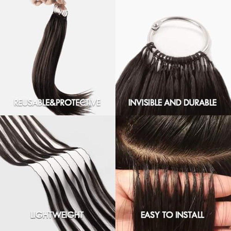 QVR Crochet Braiding Human Hair Bulk Pre Looped Afro Kinky V Bulk for Kinky Twist Ombre 20 inch 56 Gram Per Pack Two Tone Color Dark Brown and Auburn Brown T2/30