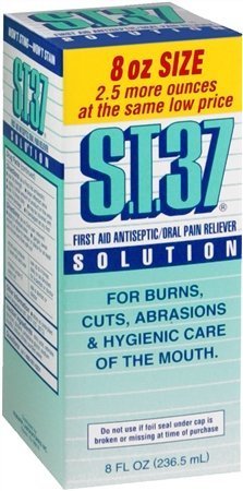 ST.37 Solution First Aid Antiseptic - Oral Pain Reliever for Burns & Cuts | 8 fl oz (Pack of 2)