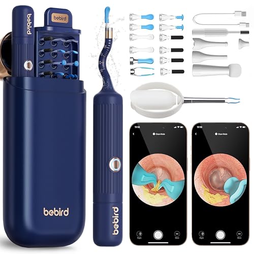 Earsight Plus I35R Ear Wax Removal Tool with Camera | Smart Visual Ear Cleaner with Gentle Tweezers & 12 Tips, HD Otoscope for Adults & Kids