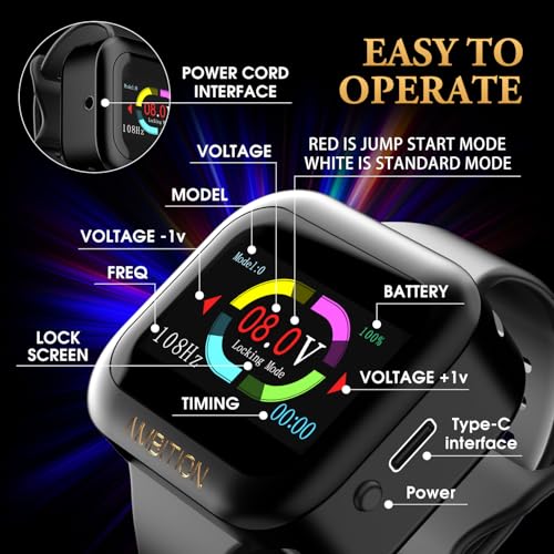 Tattoo Power Supply - Ambition S1 Plus Touch Screen Tattoo Battery Wristband Supply Portable RCA Tattoo 2400mAh Lithium Battery Pack with LCD Touch Display for Rotary Tattoo Machine