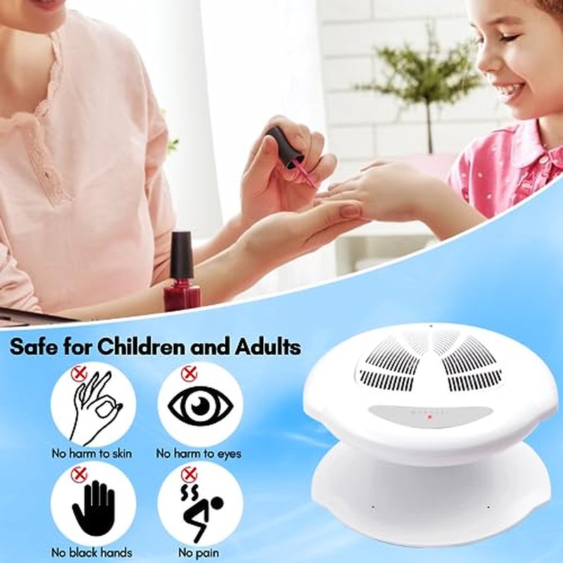 Makartt Nail Dryer for Regular Polish & Acrylic Nails, Professional 400W Quick Dry Air Fan with Auto Sensor, Warm & Cool Wind Nail Polish Dryer, Must-Have Nail Tech Supplies for Salon or Home