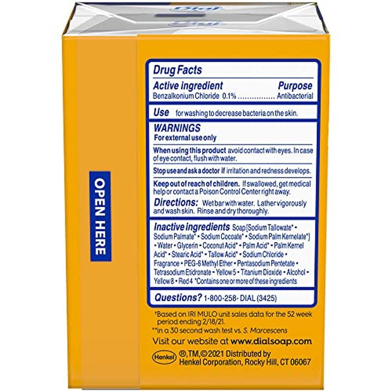 Dial Gold Antibacterial Deodorant Bar Soap, 3.2 Ounce, (Pack of 2)