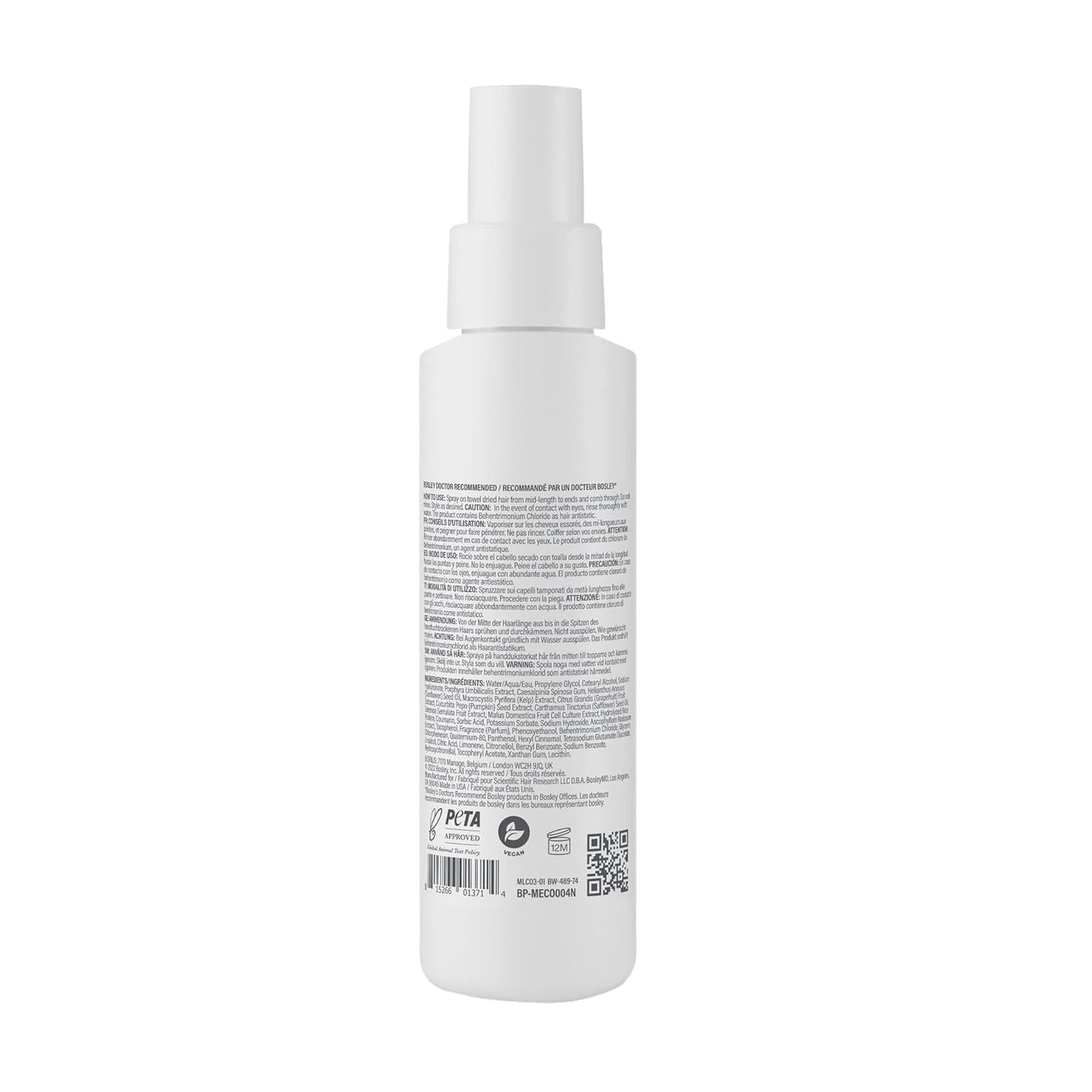 BosleyMD MendXtend Leave-In Hair Treatment for Thinning Hair – Lightweight Strengthening Spray with Biotin, DHT Blockers & Tri-Bond Technology – Anti-Breakage, Thickening & Repair for Unisex 3.4 Fl Oz