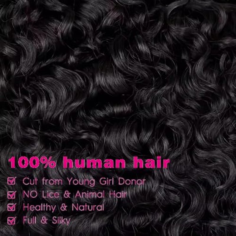 Burmese Curly Bundles Human Hair 3 Bundles Brazilian Virgin Remy Hair Wet and Wavy Quick Weave for Women 18 20 22 Inch Water Wave with Spiral Curly End 100% Unprocessed Hair Extensions Natural Black