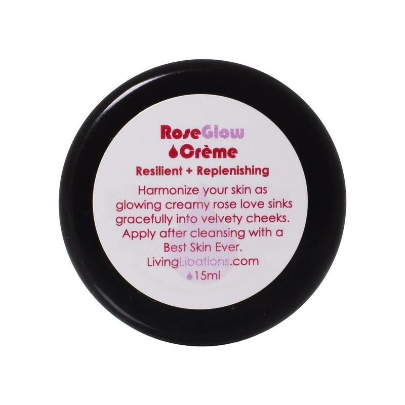 Organic Rose Glow Face Creme - Natural Plant-Based Skincare | 0.5 oz (15 ml)