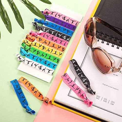 BBTO 20 Pieces Girls Gymnastics Hair Ties Gymnastic Hair Bands Accessories Stuff Ribbon Ponytail Holders No Crease Sport for Christmas Women Team Gifts(Classic Colors)