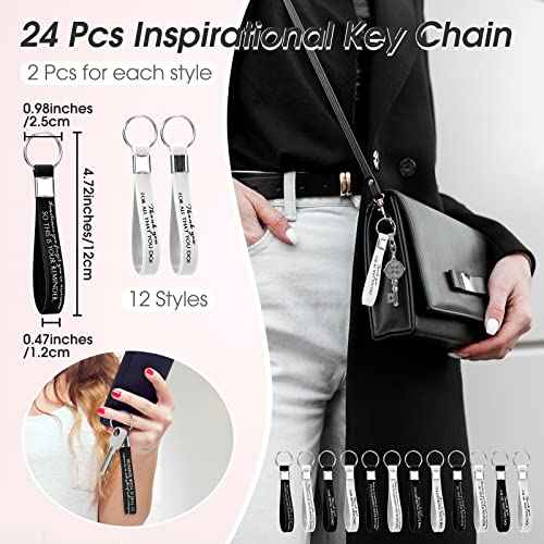 Sanwuta 48 Pcs Thanksgiving Day Make up Bags for Women Employee Appreciation Cosmetic Bags Canvas Keychains Bulk Gifts for Coworkers Nurse Team Staff(Classic)