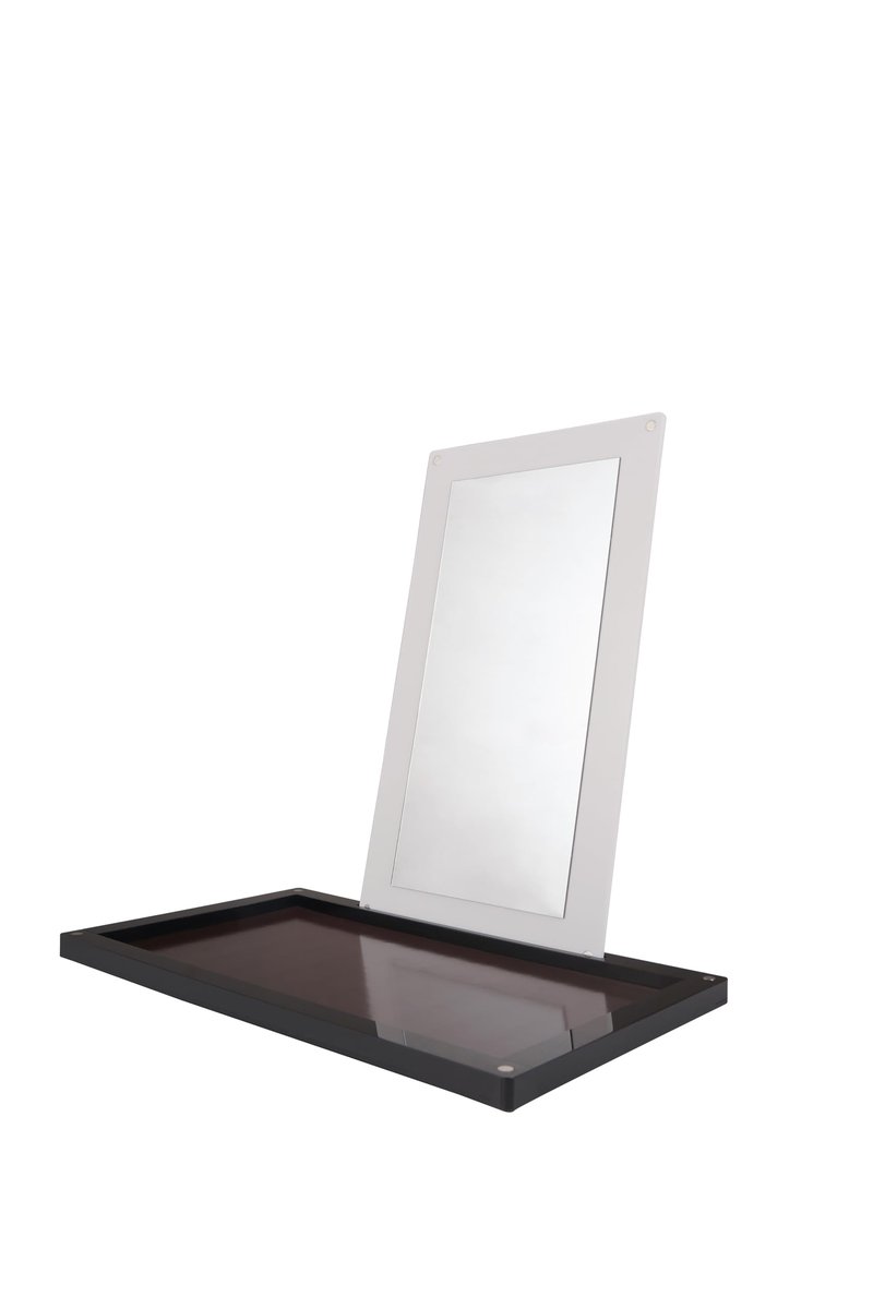 Coosei High-End Acrylic Magnetic Makeup Palette – Large Capacity, Refillable & Stackable with Glass Mirror & Depotting Tool | Perfect Vanity Countertop Organizer for Eyeshadow, Lipstick & More