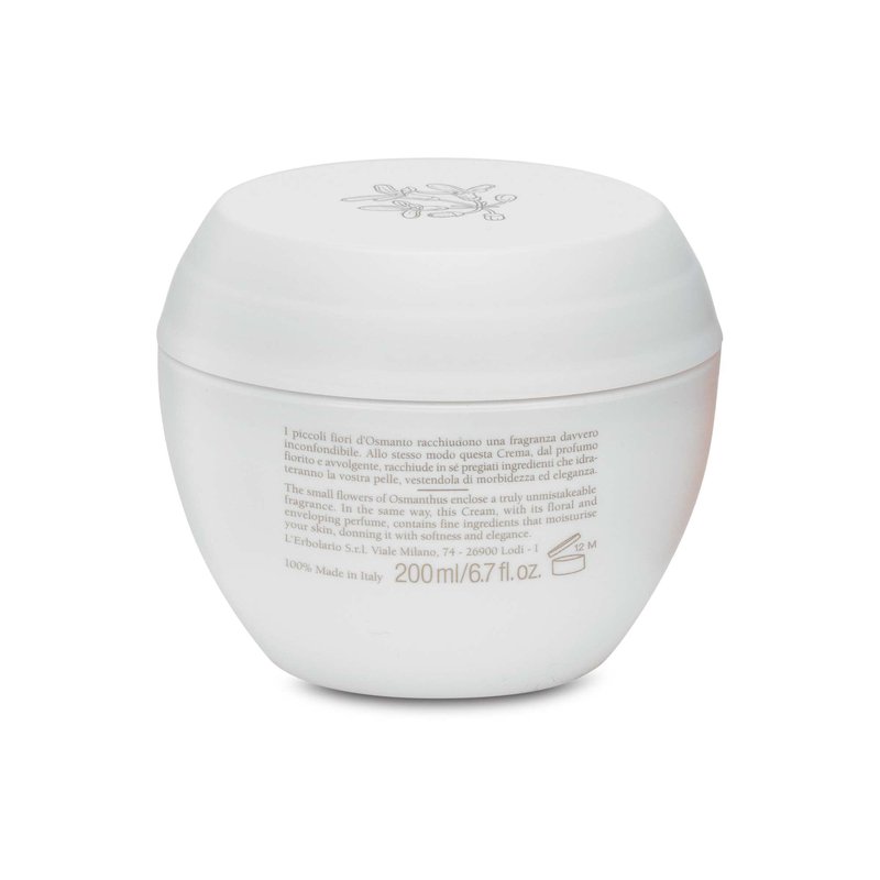 L’Erbolario Osmanthus Perfumed Body Cream - Moisturizing Cream for Dry Skin - Osmanthus, Cocoa Butter, Vitamin E - Anti-Aging Skin Care - 6.7 oz